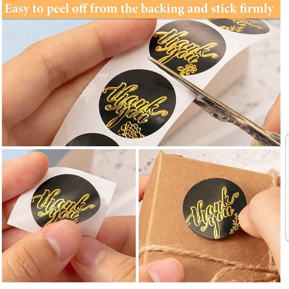 200 ct Small 1" Thank You Stickers - Picture 3 of 10